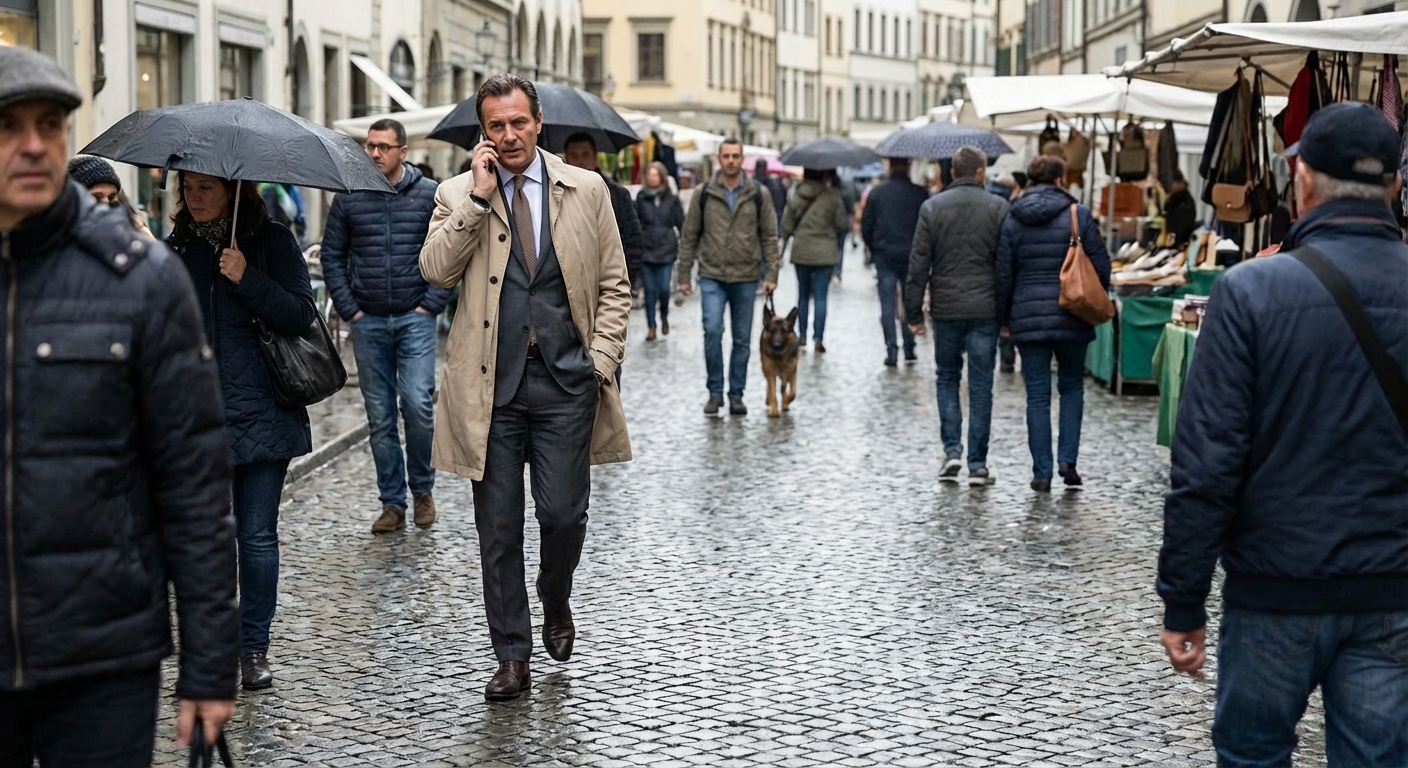 Incognito K-9 Handler blending into urban environment